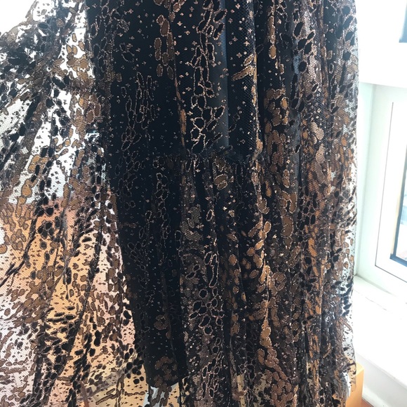 NWT Opening Ceremony Enamel Glitter Maxi Dress - Picture 6 of 8